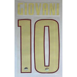 Name set Número Giovani 10 Club América 2019-20 Para la camiseta de visita/for away kit Player Issue Lecteus