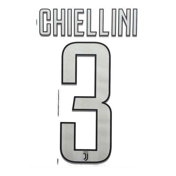 Name set Número “Chiellini 3”  Juventus 2017-18  Para la camiseta de local y tercera/for Home and third kit Dekographics