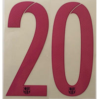 Name Set Número S. Roberto 20 FC Barcelona 2016/17 For away kit/Para la camiseta de visita Avery Dennison Player Issue