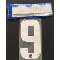 Número Benzema 9 Real Madrid 2017-18 Sporting iD, name player and number Set