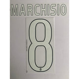 Name set Número “Marchisio 8”  Juventus 2016-17 Para la camiseta de visita/for away kit Dekographics