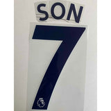 Name Set Número Son 7 Tottenham Hotspur 2017-23 Para la camiseta de local/for Home kit Premier League SportingiD
