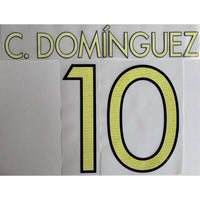 Name set Número C. Domínguez 10 Club América 2017-18 Para la camiseta de local/for Home kit 6x8