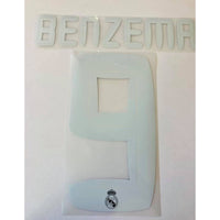 Name set Número “Benzema 9” Real Madrid 2010-11 Para la camiseta de visita y tercera/for Away and third kit SportingiD