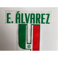 Name set Número E. Álvarez 4 Club América 2018-19 Para la camiseta de local/for Home kit Día de la bandera Lecteus
