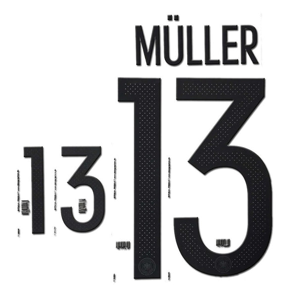 Name set Número “Müller 13” Alemania EURO 2016 Para la camiseta de local/for Home kit Dekographics