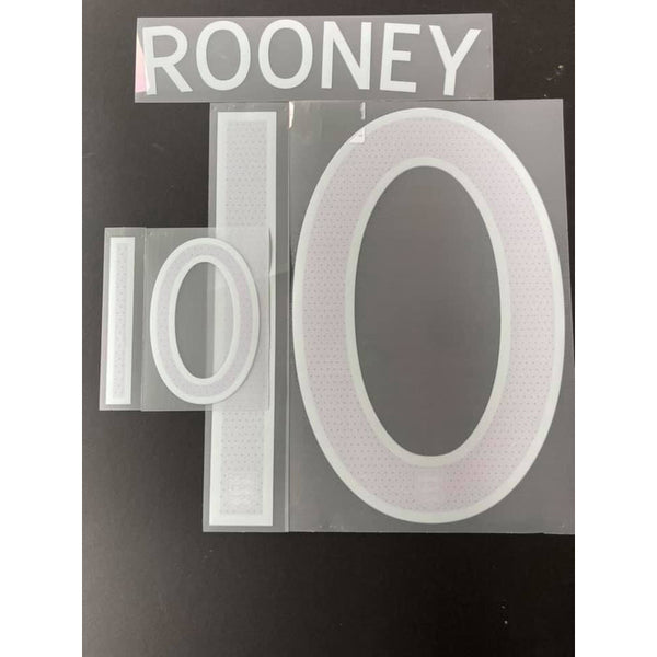 Name set Número “Rooney 10” Selección Inglaterra 2010 Mundial de Sudáfrica Para la camiseta de visita/for away kit SportingiD