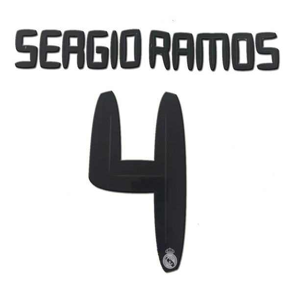 Name set Número “Sergio Ramos 4” Real Madrid 2010-11 Para la camiseta de local/for home kit SportingiD