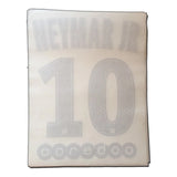 Name set Número “Neymar JR 10” Paris Saint-Germain 2017-18 Para la camiseta de visita/for away kit Ligue 1 Monblason