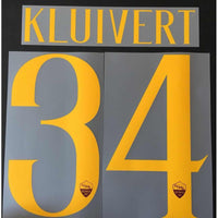 Name Set Número “Kluivert 34”  AS Roma 2018-19 Para la camiseta de local/for Home kit Stilscreen