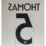 Name set Número “Thomas 5” Atlético de Madrid 2018-20 Para la camiseta de visita/for away and third kit  Champions League/Copa del Rey Sipesa