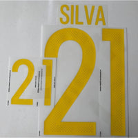 Name set Número “Silva 21”  España 2016 EURO 2016 Para la camiseta de local/for Home kit Dekographics