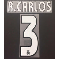 Name set Número “R. Carlos 3” Real Madrid 2003-05  Para la camiseta de visita/for away kit Chris Kay