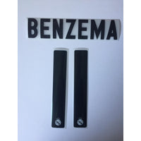 Name Set “Benzema 11”  Real Madrid 2009-10 Para camiseta de local/for home kit SportingiD