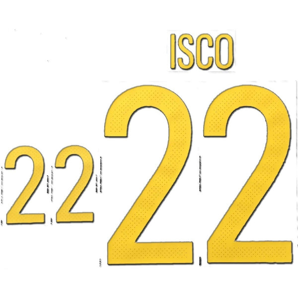 2016 2017 Spain Name Set Kit ISCO 22 EURO 2016 DekoGraphics