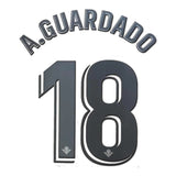 Name set Número A. Guardado 18 Real Betis 2018-19 Para la camiseta de local/for Home kit TextPrint