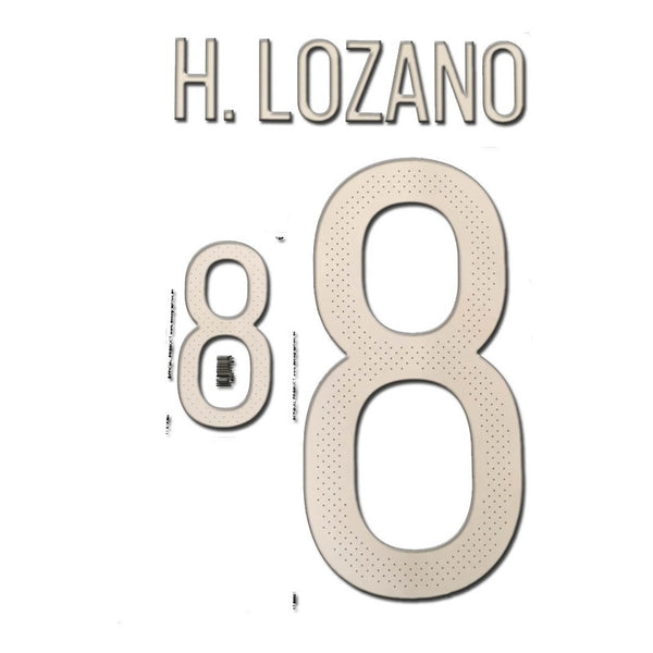 Name set Número H. Lozano 8 Selección de México 2017 Para la camiseta de local/for Home kit Copa América Centenario Dekographics