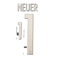 Name set Número “Neuer 1” Alemania EURO 2016  Para el kit de visita/for Away kit DekoGraphics