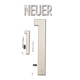 Name set Número “Neuer 1” Alemania EURO 2016  Para el kit de visita/for Away kit DekoGraphics