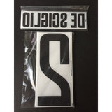 Name set Número “De Sciglio”  Juventus 2017-18 Para la camiseta de local/for Home kit Dekographics