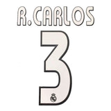 Name set Número “R. Carlos 3” Real Madrid 2003-05  Para la camiseta de visita/for away kit Chris Kay