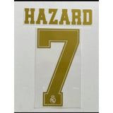 Name Set Número “Hazard 7” Real Madrid 2019-20 Para la camiseta de Local/for home kit Champions League/Copa del Rey SportingiD