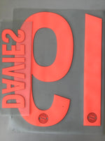 Nombre y número Davies 19 Bayern Munich 2020-21 visita avery dennison