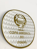 kit  de parches Copa America FINAL 2021 y MDT Argentina Vs. Brasil badges Brazil match detail lextra