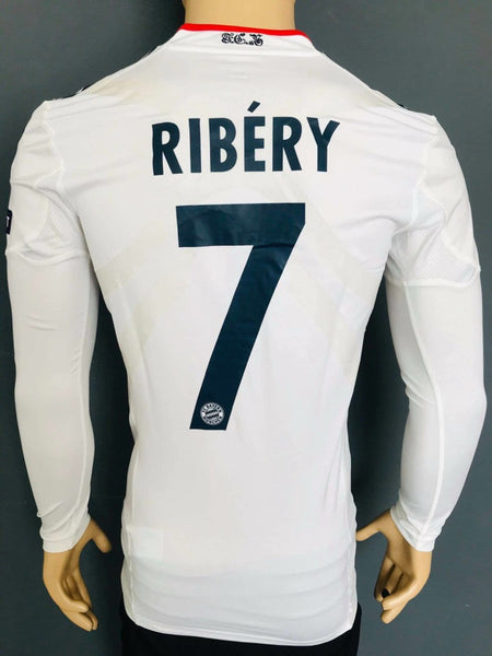jersey shirt bayern munich away visita 2010 11 L/S manga larga utilería Ribery player issue kitroom champions