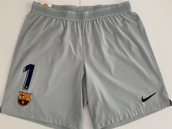 Short Nike FC Barcelona 2019-20 Portero Goalkeeper Ter Stegen 1 Versión jugador de utilería Kitroom Player Issue