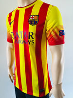 2013-2014 FC Barcelona Away Shirt Xavier Hernandez “Xavi” Player Issue Kitroom Champions Senyera Pre Owned Size M (Fitted)