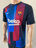 camiseta shirt pre match Barcelona 2021 2022 local home player issue kitroom with sponsor con patrocinador