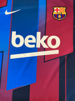 camiseta shirt pre match Barcelona 2021 2022 local home player issue kitroom with sponsor con patrocinador