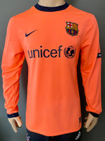 Barcelona camiseta visita 2009 2020 champions manga larga utilería versión jugador profesional kitroom long sleeve player issue away shirt