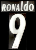 2005 2006 Real Madrid Name Set Away Ronaldo 9 Chris Kay