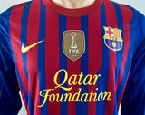 Jersey Barcelona 2011-12 Home Local Manga larga Pique Final Copa del Rey Version jugador utileria Player issue kitroom Long sleeve