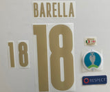 Kit Set name and number Barella Selección Italia Final Euro 2020 Stilscreen