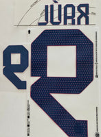 Name set Número Raúl Jiménez 9 Selección Nacional de México 2022 For away kit/Para la camiseta de visita Mundial de Qatar Cantón Merchandising/Dekographics Kitroom Player Issue