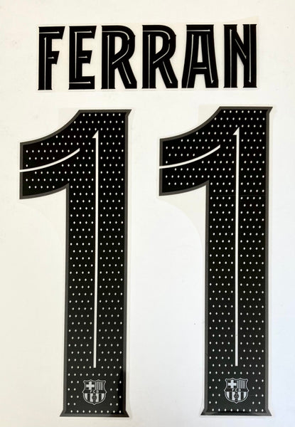 Name set Número Ferran 11 FC Barcelona 2022-23 For third kit/Para la tercera equipación Champions League/Copa del Rey/Supercopa Avery Dennison Player Issue
