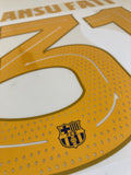 Name set Número Ansu Fati 31 FC Barcelona 2019-20 Home kit/Equipación de local  Competiciones Europeas/Copa del Rey Avery Dennison Player Issue
