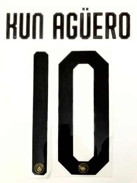 Name set Número Kun Agüero 10 Manchester City 2019-20 For third kit/Para la tercera equipación Player Issue