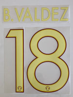 Name set Número B. Valdez 18 Club América 2016-17 Edición especial Centenario del club Para la camiseta de visita/for away kit SportingiD