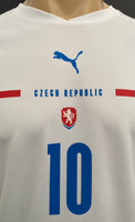 Jersey Puma Visita Selección República Checa 2020-21 schick euro con parches dekographics shirt  czech republic