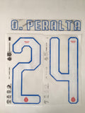 Name set Número O. Peralta 24 Chivas Guadalajara 2019-20 Para la camiseta de local/for Home kit Cantón Merchandising