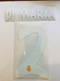 Name set Número “Di María 22” Real Madrid 2013-14, temporada de la décima Para la camiseta de visita/for away kit SportingiD