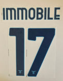 Name Set Número “Immobile 17” S. S. Lazio 2021-22 Para la camiseta de visita/for away kit Stilscreen