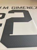Name set Número J. M. Giménez 2 Selección Uruguay For home kit/Para la camiseta de local WC Qatar 2022 Stilscreen Player Issue