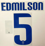 Name set Número Edmílson 5 Real Zaragoza 2010-11 For home kit/Para la camiseta de local Sipesa