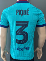 Jersey Nike FC Barcelona 2019-20 Tercera/Third kit Piqué UCL Vaporknit Player Issue