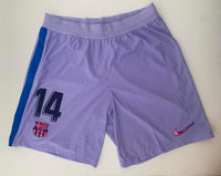 Short Barcelona 2021-22 Nico 14 visitante versión jugador de utileria Away player issue kitroom